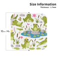 thumbnail image 2 of Disketp Cartoon Frogs Funny Coasters,4 Pcs Leather Coasters with Holder, Perfect Housewarming Hostess Gifts,Protect Furniture from Water Marks Scratch and Damage-Square, 2 of 6