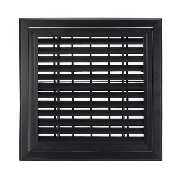 Rejilla de ventilación de plástico Uxcell de 16x16 pulgadas para aire acondicionado, negra