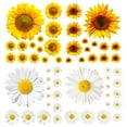 thumbnail image 2 of JUNWELL Summer Sunflower Wall Decals,Daisy Flower Wall Stickers 3D Removable Flowers Decal Floral DIY Mural for Nursery Bedroom Living Room Bathroom Kitchen Decoration, 2 of 7