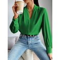 thumbnail image 6 of Womens Tops Trendy 2025 Long Sleeve Shirts Blouses Dressy Casual Spring Summer Business Outfits Green M, 6 of 9