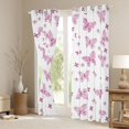 thumbnail image 3 of Homewish Gradient Colorful Butterfly Black Out Curtains,Flying Animal Curtains Pack of 2 (42x63 Each),Pink White Bedroom Curtains For Girls,Microfiber Bedroom Decor, 3 of 6