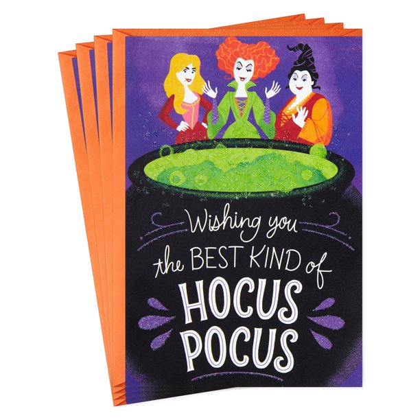 Hallmark Hocus Pocus Pack of Halloween Cards, Sanderson Sisters (4