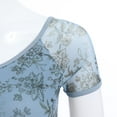 thumbnail image 6 of IBTOM CASTLE Women Ballet Dance Leotards Adult Butterfly Flower Print Backless Gymnastics Leotards with Bra Training Practices S Blue Floral, 6 of 8