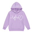 thumbnail image 2 of Mercatoo Girls Oversized Heart Hoodies Fall Winter Trendy Pullover Hoodie Pocket Personalized Graphic 𝐇ooded Sweatshirts, 2 of 5