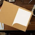 thumbnail image 4 of LOLIPPYY 20Pcs Presentation Document Folder Kraft Paper Material Dark Brown Suitable for Office, 4 of 8