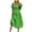 DT-Green, variant on DailyTrove Women's Eyelet A-Line Dress-Short Flutter Sleeve-Crew Neck-Cotton-for Garden Party/Summer Outing-Feminine Detail