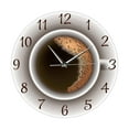 thumbnail image 1 of Round Coffee Cup Wall Clocks 12 inch, for Study Room Silent Mode Accurate Installation Quickly Printed Decal Image Decoration Easy to Read, 1 of 4