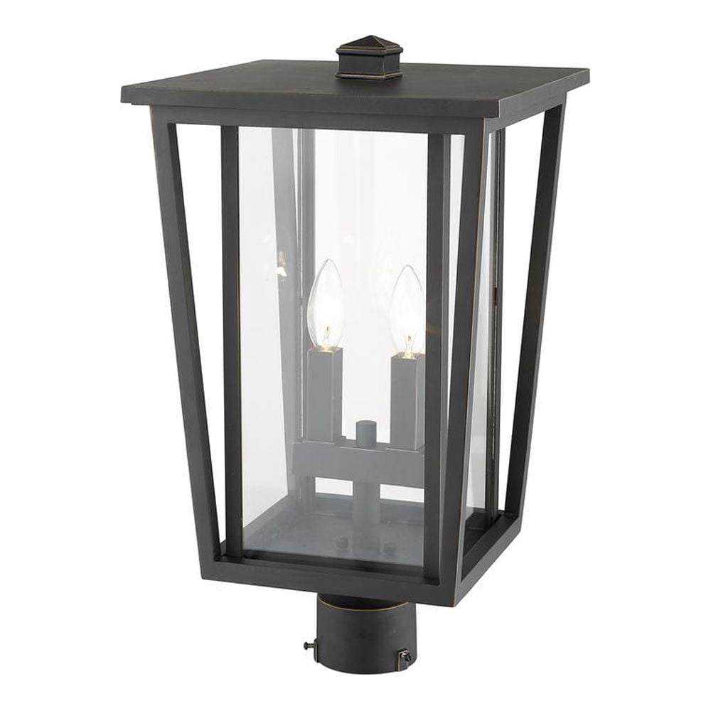 2 Light Outdoor Post Mount Lantern In Craftsman Style 14.25 Inches Wide By 101.5 Inches High Z-Lite 571Phbr-Orb