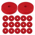 thumbnail image 1 of SKISUNO 24Pcs Red Cymbal Felt Replacement Set with Double Layer Design for Enhanced Cymbal Stability, 1 of 8