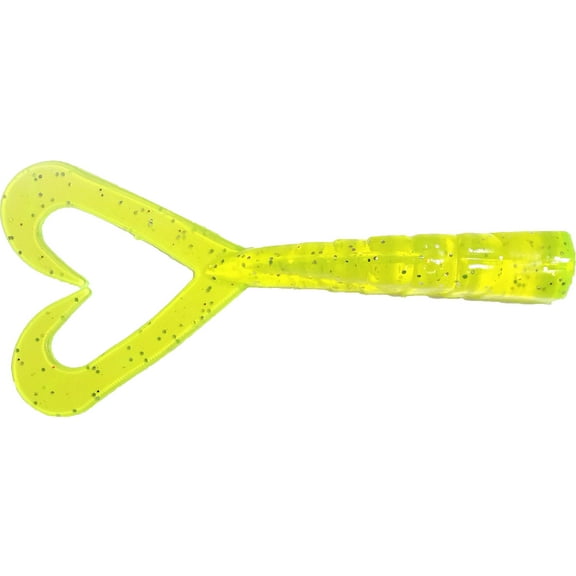8" Fat Twin Tail Lure - Chartreuse - 6 pks (3pcs/pk)