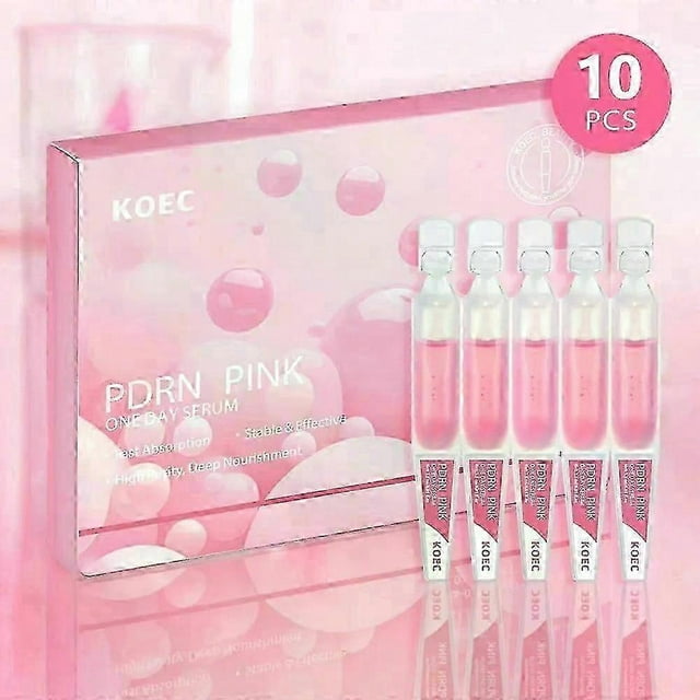 Salmon DNA PDRN Pink One Day Serum | Salmon DNA PDRN Intensive Ampoule, Collagen, Glutathione, Niacinamide - Improves skin radiance