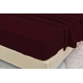 thumbnail image 2 of Queen Rayon Made From Bamboo Sheet Set - Softer Than Cotton Queen Size - Wrinkle Free - 16" Deep Pockets - 4 Piece - 1 Fitted Sheet, 1 Flat, 2 Pillowcases Queen Eggplant, 2 of 3