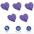 thumbnail image 3 of OUNONA 10Pcs No Trace Self-Adhesive Purple Hooks Heart Shape Iron Coat Holder Hook for Walls, 3 of 8