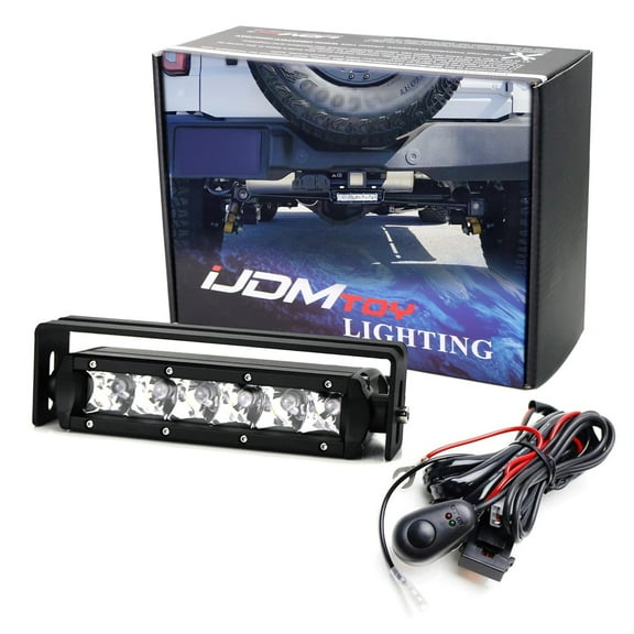Below Tow Hitch Mount Mini SR LED Light Bar Kit For Ford 2021-up Bronco, Includes (1) 30W LED Lightbar, Mounting Brackets & On/Off Switch Wiring Kit