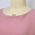 thumbnail image 6 of oqasdz Sweaters for Women Round Neck Cotton Linen Solid Color Thin Long Sleeve Breathable Fall Retro Fashion Tops Casual Cozy Soft, 6 of 6