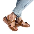 thumbnail image 4 of Ozmmyan Summer New Large Size Breathable Fish Mouth Comfortable Flat Wedge Open Toe Casual Beach Sandals Women’s Loafers, 4 of 7