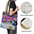 thumbnail image 3 of Richie Rich Bolso de tela con estampado de lienzo para mujer, bolsa de compras reutilizable y estética, con cremallera interior, regalo para mujer,40*45cm., 3 of 6