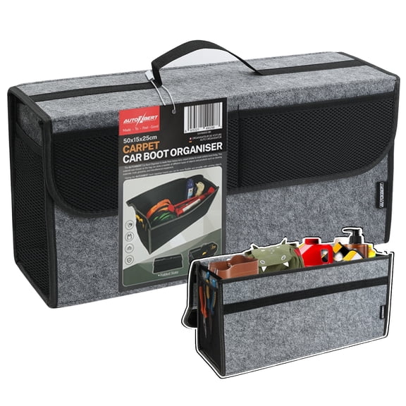 XUKEY Car Rear Trunk Cargo Organizer Foldable Soft Felt Bag Truck Luggage Storage Box