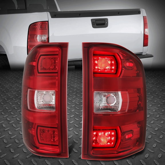 Nuvision for 07-14 Sierra Silverado 1500 2500Hd 3500Hd LED Tube Tail Light Brake Lamps