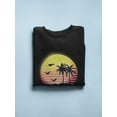 thumbnail image 3 of Vaporwave Palm Sunset. Sweatshirt Men -Image by Shutterstock, Male 5X-Large, 3 of 4