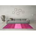 thumbnail image 3 of Ahgly Company Indoor Round Abstract Pink Modern Area Rugs, 5' Round, 3 of 4