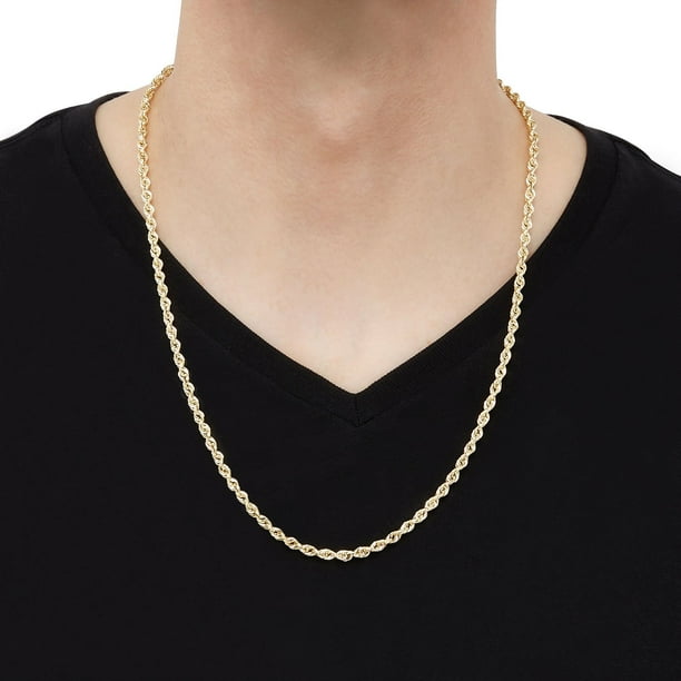 3mm 22 Karat Gold Rope Chain 22k Yellow Gold Solid Rope 22 Inches