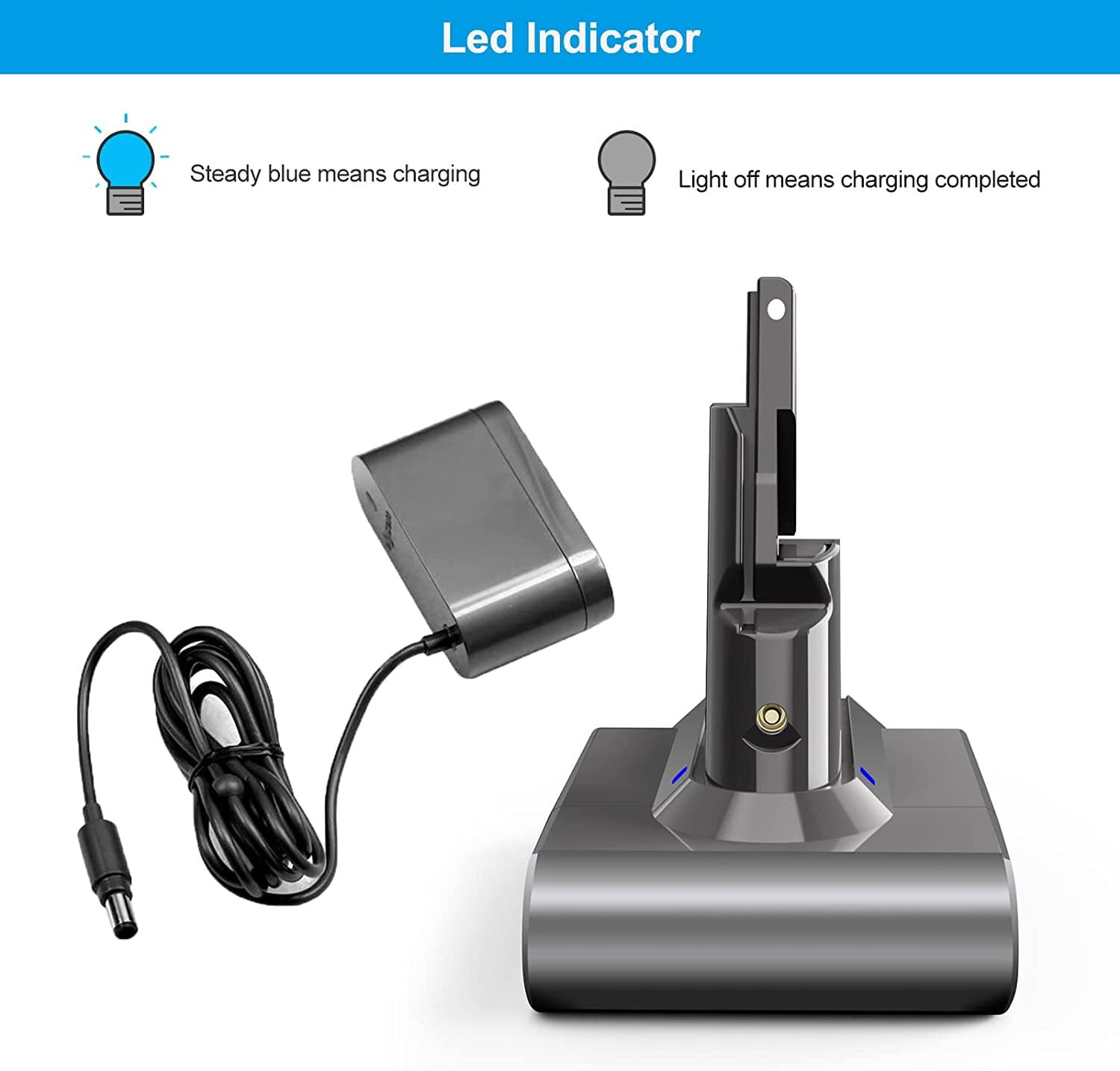 6.0Ah Replacement Battery for Dyson V7 Handheld Vacuum Cleaners in