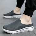 thumbnail image 6 of Mens Casual Mesh Shoes Breathable Comfortable Slip-On for Walking Mules Clogs Backless Outdoor Lightweight Slippers Gray 12 US, 6 of 7