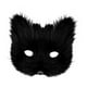 thumbnail image 2 of Máscara de de peluche para hombres y mujeres, máscara Therian para fiesta de graduación, festival de carnaval, recuerdo de fiesta Negro, 2 of 10