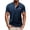 #154-Blue, variant on Ceisia Men's Short Sleeve Casual Crewneck T-Shirt Plaid Patchwork with Pocket Button Detail Soft Cotton Everyday Top Gifts for Father Multicolor 2X