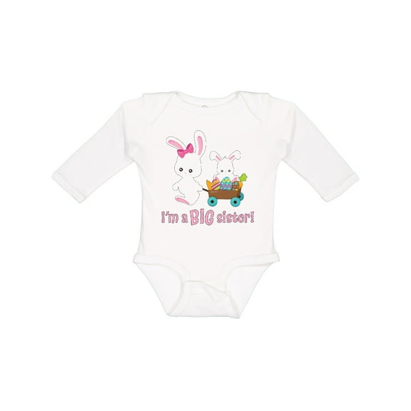 Inktastic I'm a Big Sister Girls Long Sleeve Baby Bodysuit