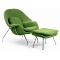 thumbnail image 1 of Fauteuil Manny avec pouf de couleur verte, 1 of 1