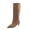 Khaki Boots, variant on hopeusnice Pointed Toe Knee High Boots Women Suede Dress Boots for Evening Events Black 36