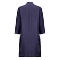 thumbnail image 5 of LYXSSBYX Long Sleeve Dresses Hot Sale Clearance Women's Solid Loose Double Pocket Long Sleeve Solid Cotton and Linen Cardigan Dress, 5 of 8