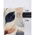 thumbnail image 6 of Navy Blue Burnt Orange Botanical Tier Curtains 36 Inch Length,Sheer Curtains for Bedroom Living Room Window Vintage Leaves Rod Pocket Drapes Kitchen Curtains Small Half Window 27.5"x36" 2 Panels, 6 of 6