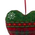thumbnail image 6 of Northlight Plaid Heart, Tree and Star Christmas Ornaments - 5" - Red and Green - Set of 3, 6 of 7