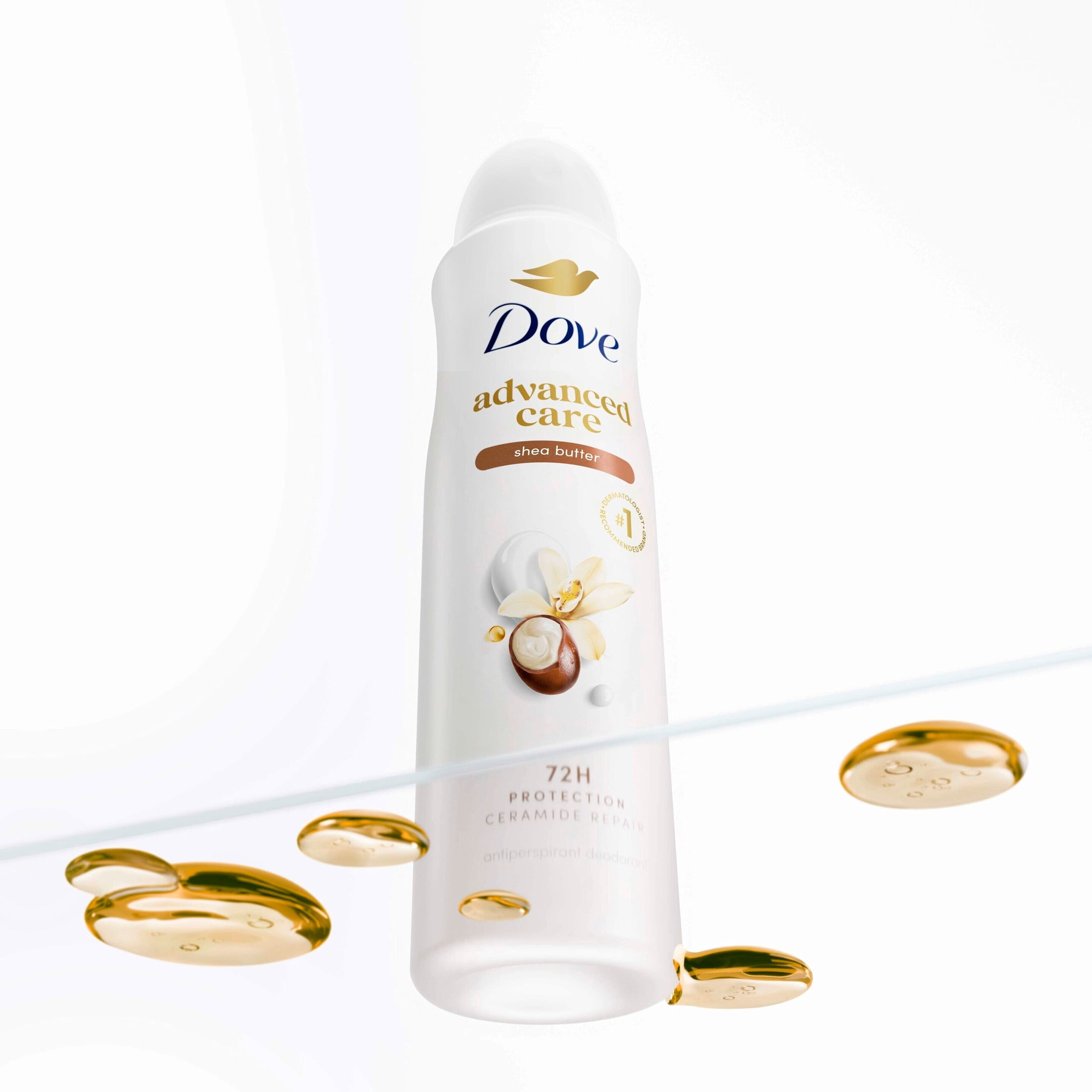 Dove Advanced Care Antiperspirant Deodorant Spray Antiperspirant Deodorant For Helping Skin Barrier Repair Shea Butter 72-hour Antiperspirant Deodorant For Soft Underarms ,3.8 oz