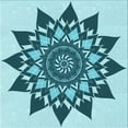 thumbnail image 1 of Ahgly Company Machine Washable Indoor Square Transitional Dark Cyan Green Area Rugs, 6' Square, 1 of 1