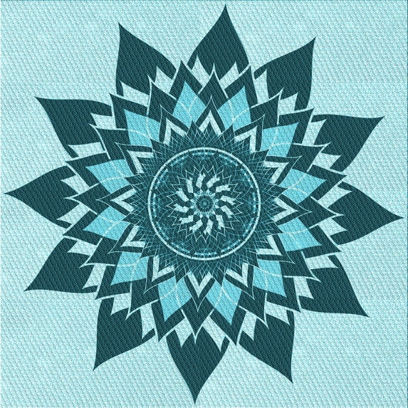 Ahgly Company Machine Washable Indoor Square Transitional Dark Cyan Green Area Rugs, 6' Square