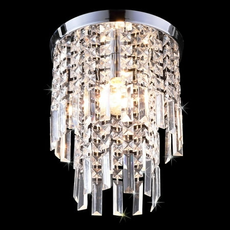 Ul Listed One Light Crystal Chandelier Flush Mount Fixture With Ul Listed One Light Crystal Chandelier Flush Mount Fixture With Ceiling Lamp Com