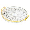 thumbnail image 4 of veasfak Round Organizer Tray Biscuit Cookies Pastry Tray Multipurpose Displaying Flowers D, 4 of 9