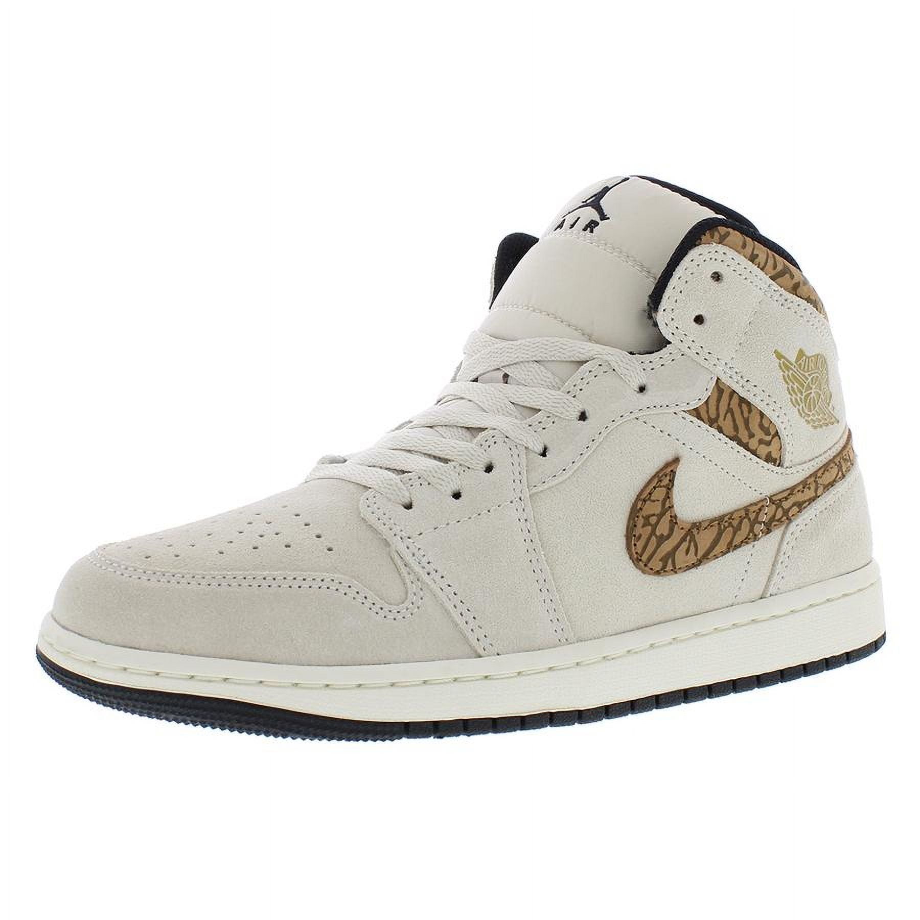 Jordan Men's Air Jordan 1 Mid SE, Light Orewood Brown, Metallic