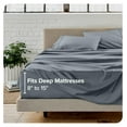 thumbnail image 5 of Full Sheet Set - 1800 Ultra-Soft Microfiber Full Bed Sheets - Double Brushed - Deep Pockets - Easy Fit - 4 Piece Set - Bed Sheets (Full, Steel Blue), 5 of 9