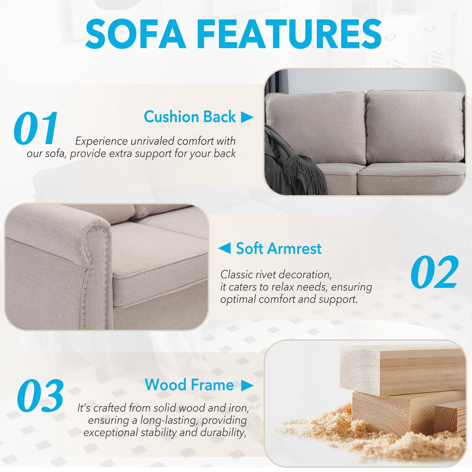 Tabaray Modern L Shaped Sleeper Sofa Bed with Mattress Bed, 104"Pull Out Sleeper Couch Bed Small Full Size,  6 Seater Sectional Furniture Sets for Living Room, Bedroom, Apartment