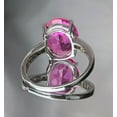 thumbnail image 3 of Natural pink sapphire ring, Oval cut pink sapphire ring, 925 sterling silver ring, pink sapphire engagement ring, lab grown pink sapphire ring, 3 of 3