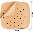 thumbnail image 3 of Jinsinto Air Fryer Parchment Paper Liners, 200pcs Square Air Fryer Liners, 8.5 Inch Perforated Parchment Paper, 3 of 5