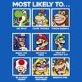 thumbnail image 2 of Boy's Nintendo Most Likely To… Graphic Tee Royal Blue Medium, 2 of 5