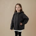 thumbnail image 6 of XXWXYD Girls Cargo Hooded Windbreaker Zip Up Long Sleeve Windproof Jacket Fall Thermal Outerwear for Kids Lightweight Cool Coats with Pockets, 6 of 7