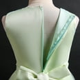 thumbnail image 6 of IBTOM CASTLE Little Big Girls Flower Tulle Dress Princess Pageant Wedding Birthday Party Formal Long Dance Evening Maxi Gown 6-7 Years Light Green, 6 of 8
