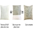 thumbnail image 4 of Home Soft Things Paisley Suede 4 Piece Throw Pillow Cover Set - Frost Grey - 20" x 20", 4 of 6